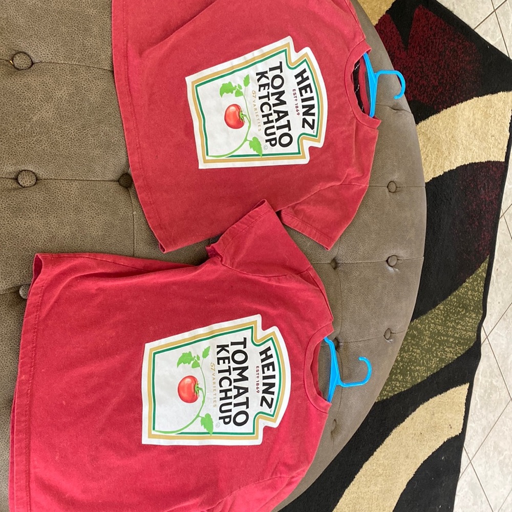 2 HEINZ Tomato Ketchup-Kids T-Shirts!